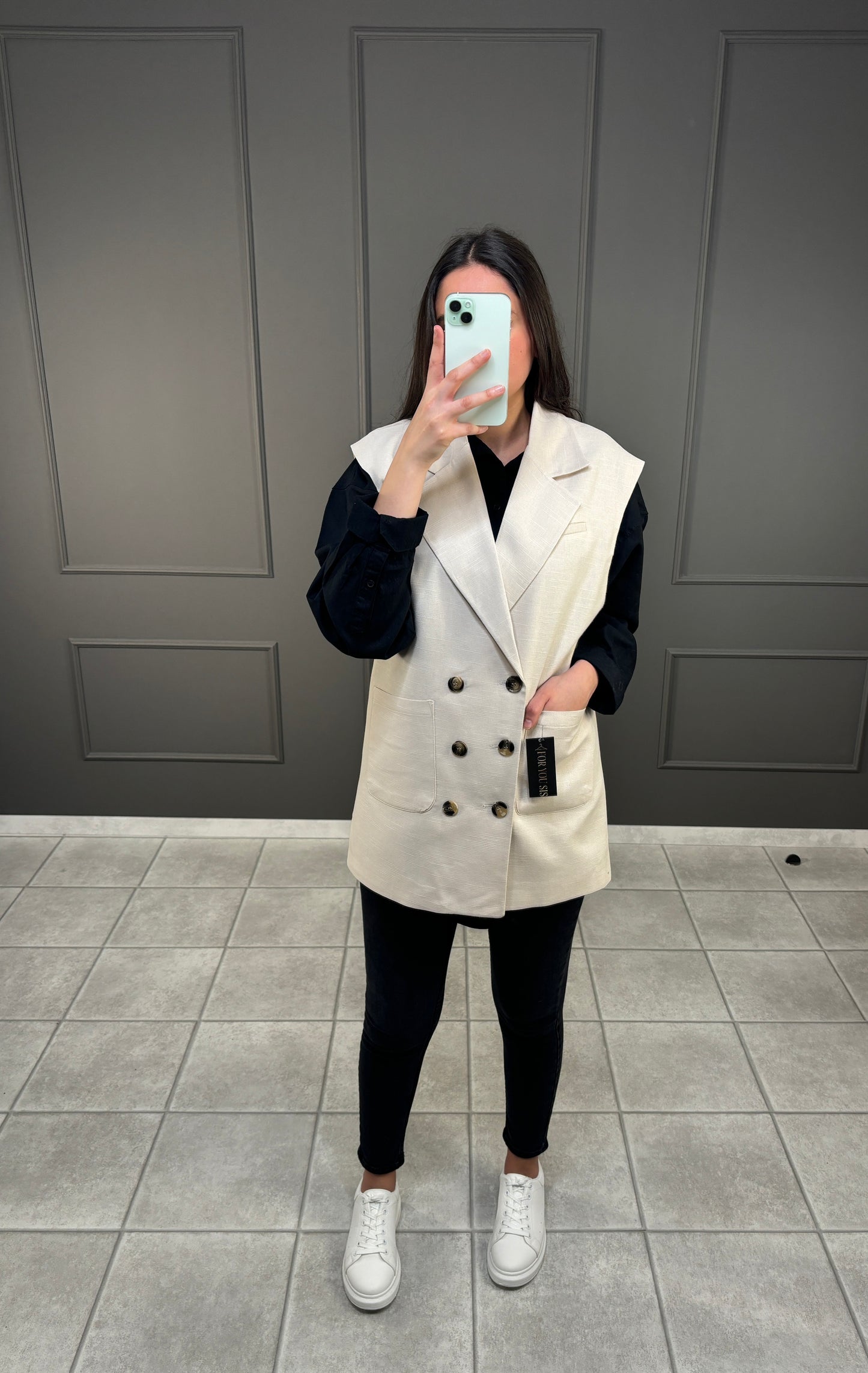 Ärmelloser Blazer